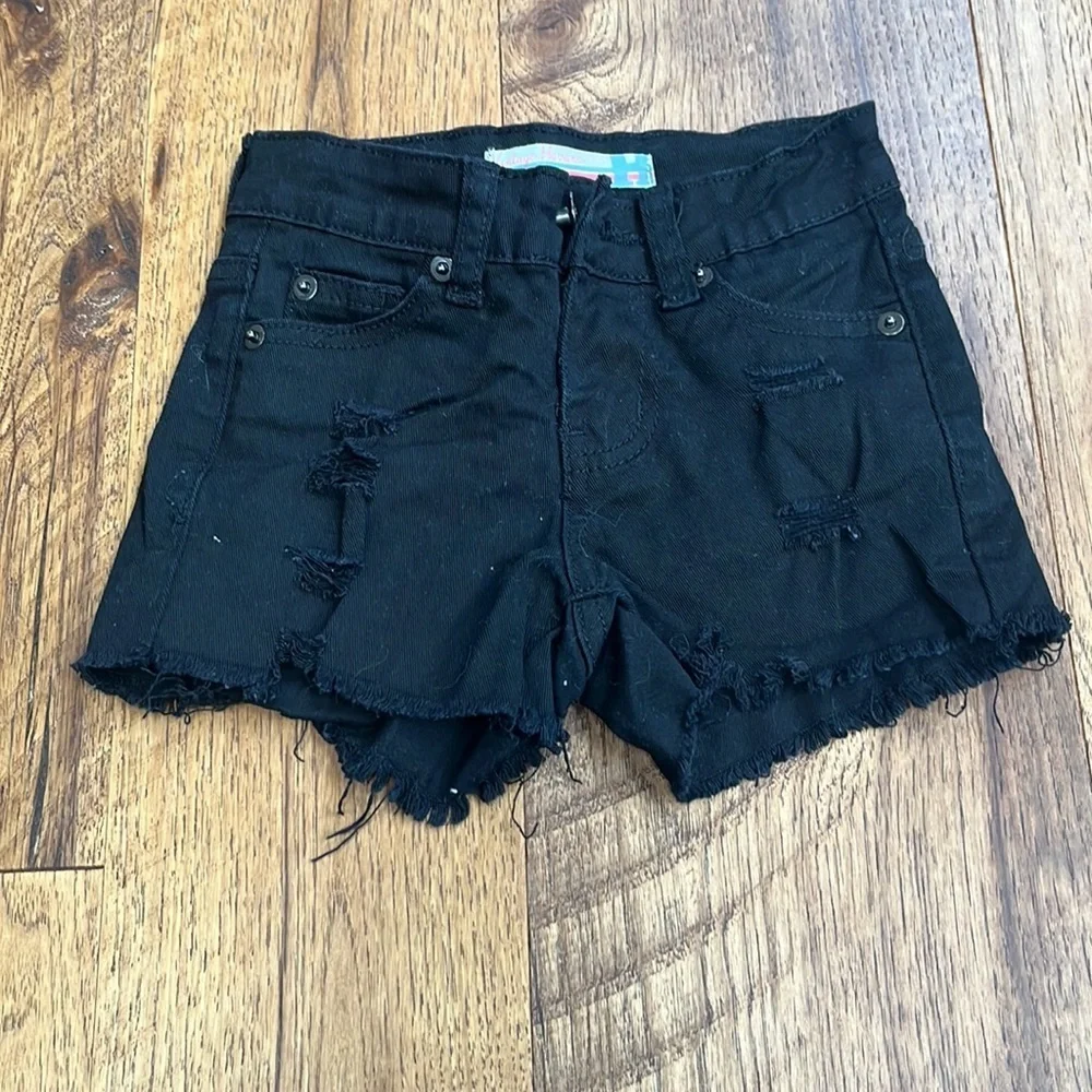 Vintage Havana Girl’s Black Ripped Shorts Size 7